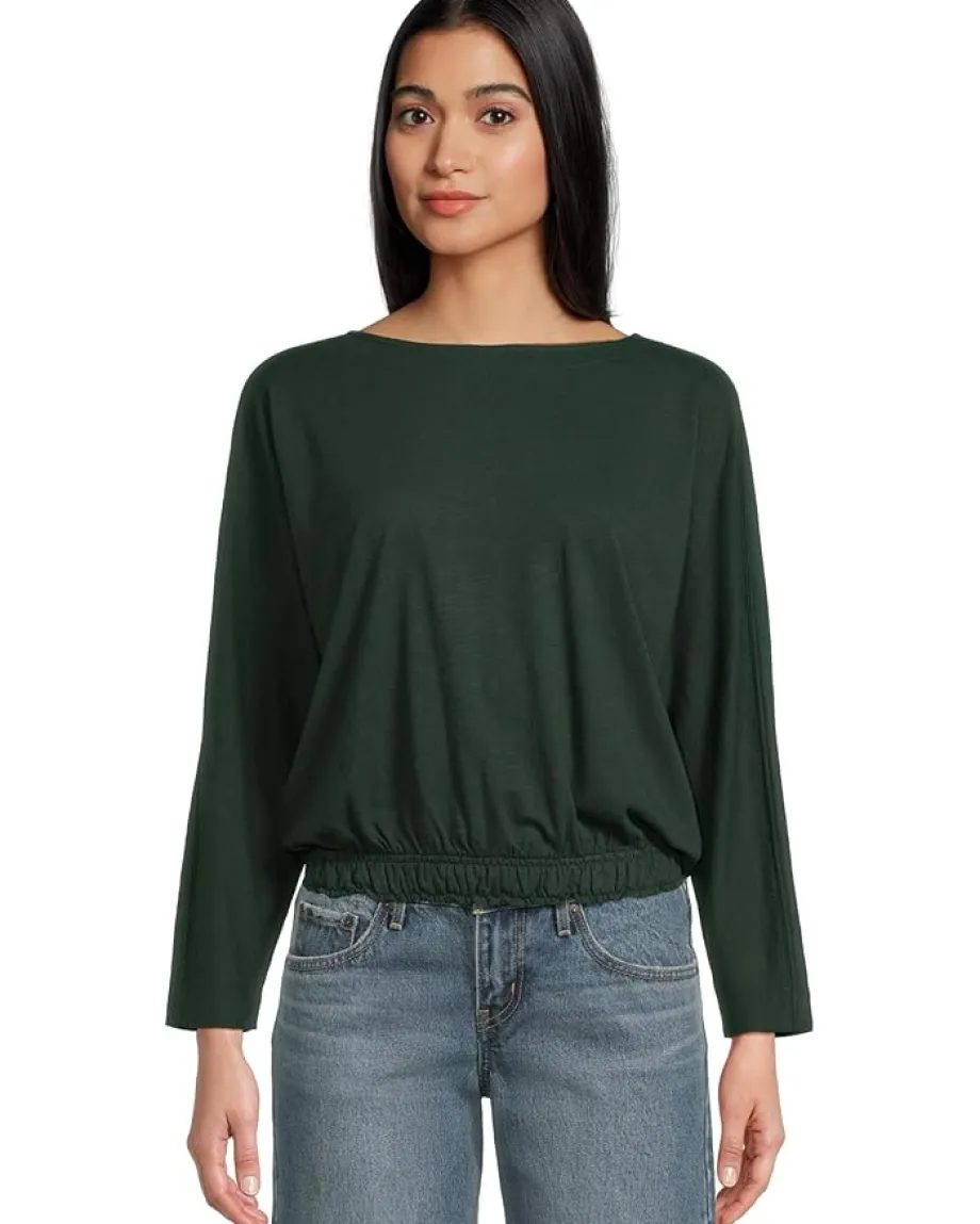 Women Lilla P Elastic Hem Dolman Boatneck