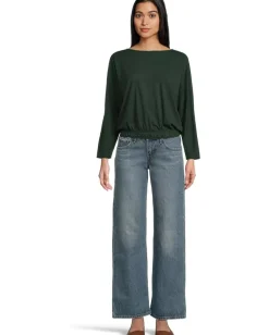 Women Lilla P Elastic Hem Dolman Boatneck