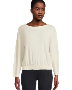 Lilla P Elastic Hem Dolman Boatneck Talc