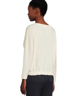Lilla P Elastic Hem Dolman Boatneck Talc