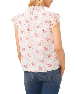 Women CeCe Elastic Neck Blouse