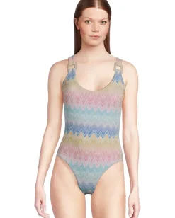 Beach Riot Elina One-piece Sunset Chevron Hot