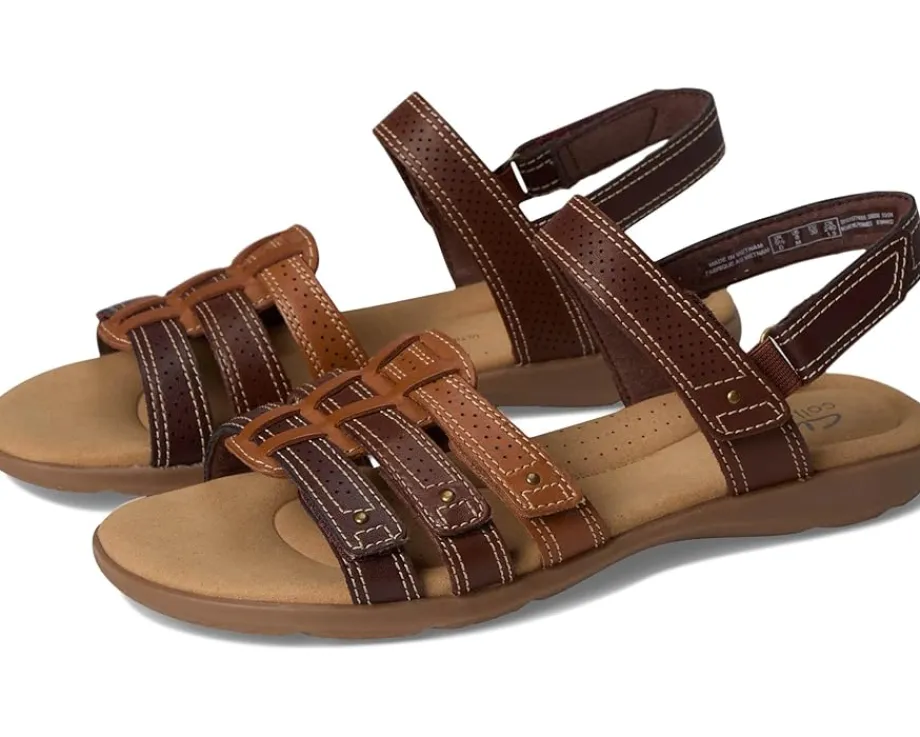 Clarks Elizabelle Kay Brown Multi Leather New