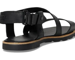 SOREL Ella™ III Crisscross Sandals Black/Black Hot