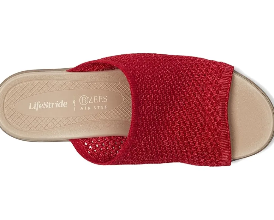 LifeStride Ella Slide Sandals Fire Red
