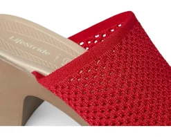 LifeStride Ella Slide Sandals Fire Red