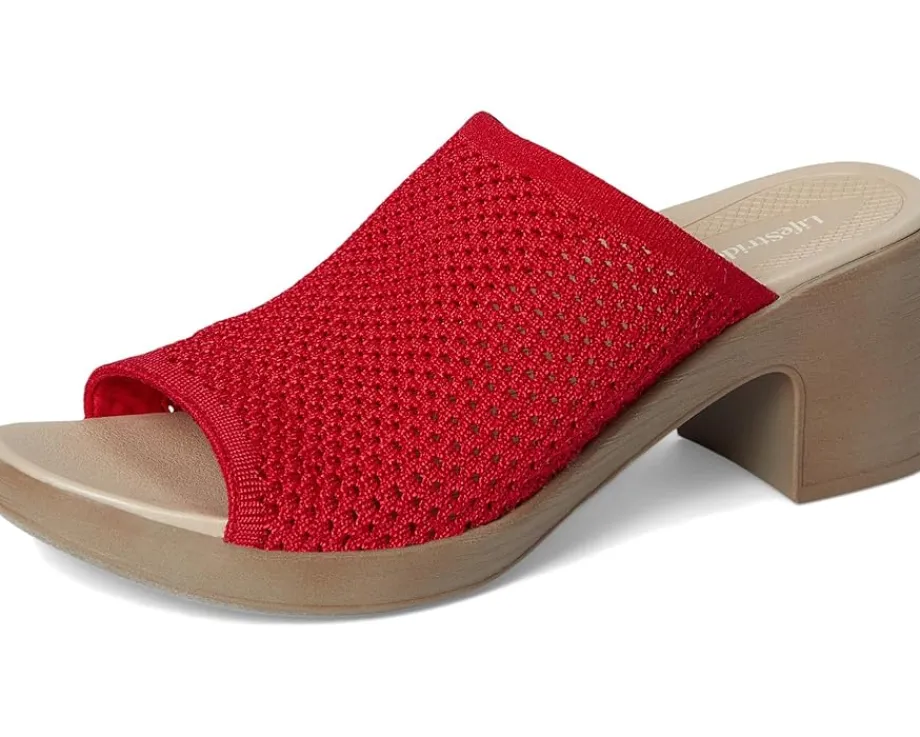 LifeStride Ella Slide Sandals Fire Red