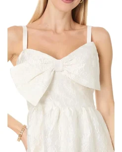 Lilly Pulitzer Ellara Jacquard Midi Bow Coconut Leaf an Impression Jacquard Best