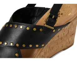 Vince Camuto Ellna Cross-band Wedge Sandals Black Sale