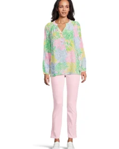 Lilly Pulitzer Elsa Top Multi Bright Delight Patch Discount
