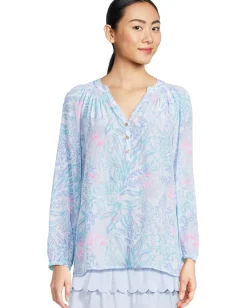 Lilly Pulitzer Elsa Top Multi Via Del Mar Discount