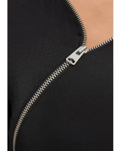 AllSaints Elsie Zipper Dress Black Hot