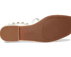 Jessica Simpson Elusta Studded T-strap Sandals Bright White Sale