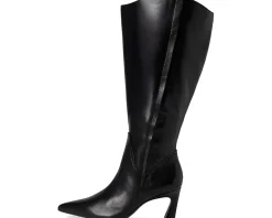 Naturalizer Emily Extra Wide Calf Knee High Boots Black Leather New