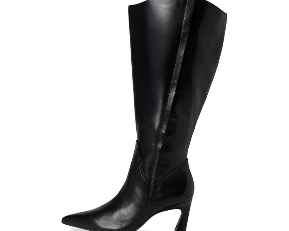 Naturalizer Emily Extra Wide Calf Knee High Boots Black Leather New