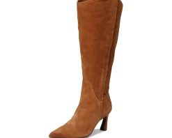 Naturalizer Emily Extra Wide Calf Knee High Boots Dark Chestnut Brown Suede Online