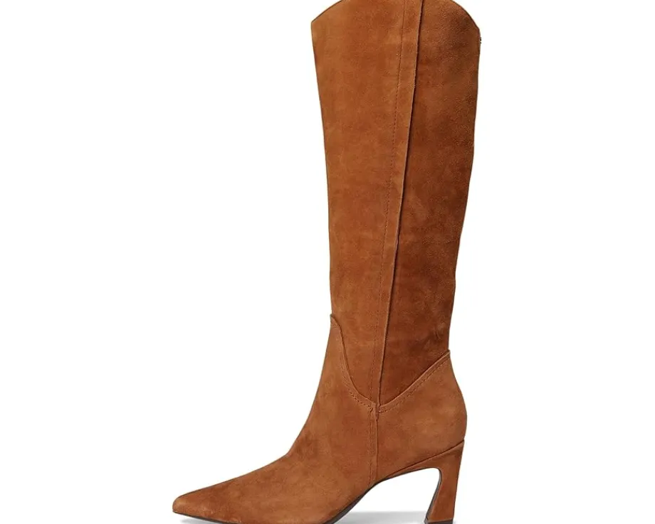 Naturalizer Emily Narrow Calf Knee High Boots Dark Chestnut Brown Suede New