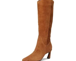 Naturalizer Emily Narrow Calf Knee High Boots Dark Chestnut Brown Suede New