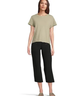 Women Elliott Lauren Enzyme Wash Jersey - Short Sleeve Crew Neck Tee
