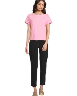 Women Elliott Lauren Enzyme Wash Jersey - Short Sleeve Crew Neck Tee