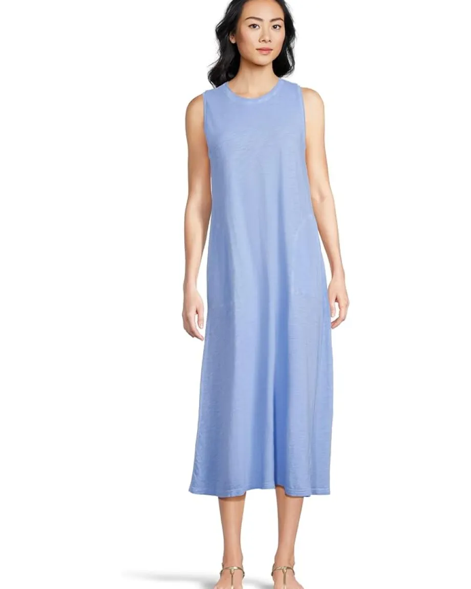 Elliott Lauren Enzyme Wash, Sleeveless Maxi Dress with Pockets Denim Discount