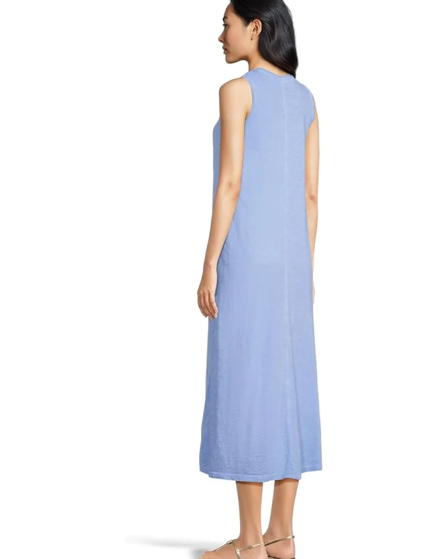 Elliott Lauren Enzyme Wash, Sleeveless Maxi Dress with Pockets Denim Discount