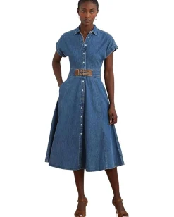 Women Lauren Ralph Lauren Erlaina-Short Sleeve-Day Dress