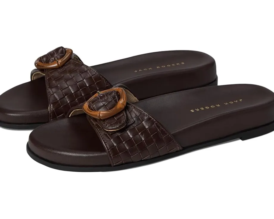 Women Jack Rogers Essex Slide - Embossed Leather