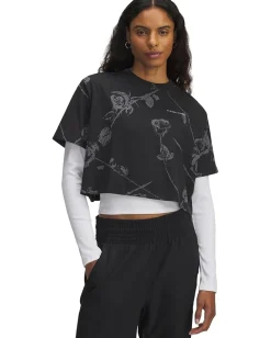 Women Under Armour Etched Roses Short Sleeve T-Shirt