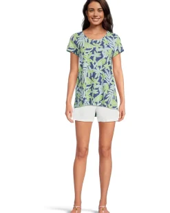 Lilly Pulitzer Etta Scoop Neck Sapphire Pool Tropical Tango Best