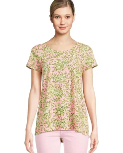 Lilly Pulitzer Etta Scoop Neck Rousseau Pink Mane Character Energy
