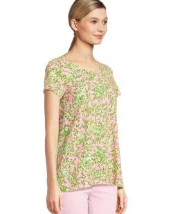 Lilly Pulitzer Etta Scoop Neck Rousseau Pink Mane Character Energy