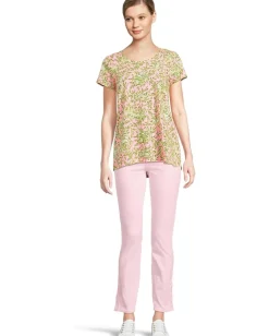 Lilly Pulitzer Etta Scoop Neck Rousseau Pink Mane Character Energy