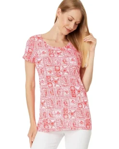 Women Lilly Pulitzer Etta Scoop-Neck Top