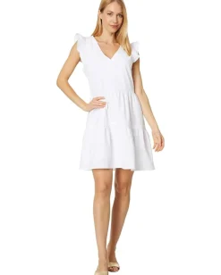 Women Southern Tide Evelyn Seersucker Tiered Dress