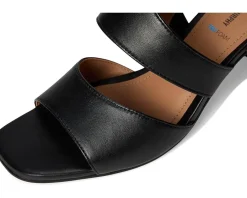 Johnston & Murphy Everly Asymmetrical Sandal Black New