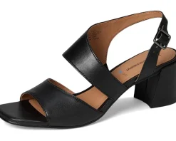 Johnston & Murphy Everly Asymmetrical Sandal Black New