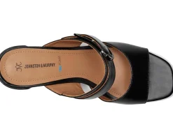 Johnston & Murphy Everly Buckle Slide Black Outlet