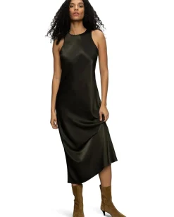 Sanctuary Everyday Satin Dress Black Olive Discount