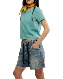 Free People Everyday Tee Mineral Blue Best