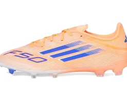 adidas F50 League Firm Ground Soccer Cleats Beam Orange/Lucid Blue/White New