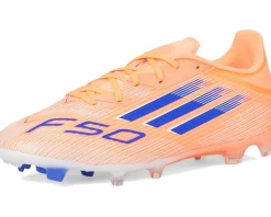 adidas F50 League Firm Ground Soccer Cleats Beam Orange/Lucid Blue/White New