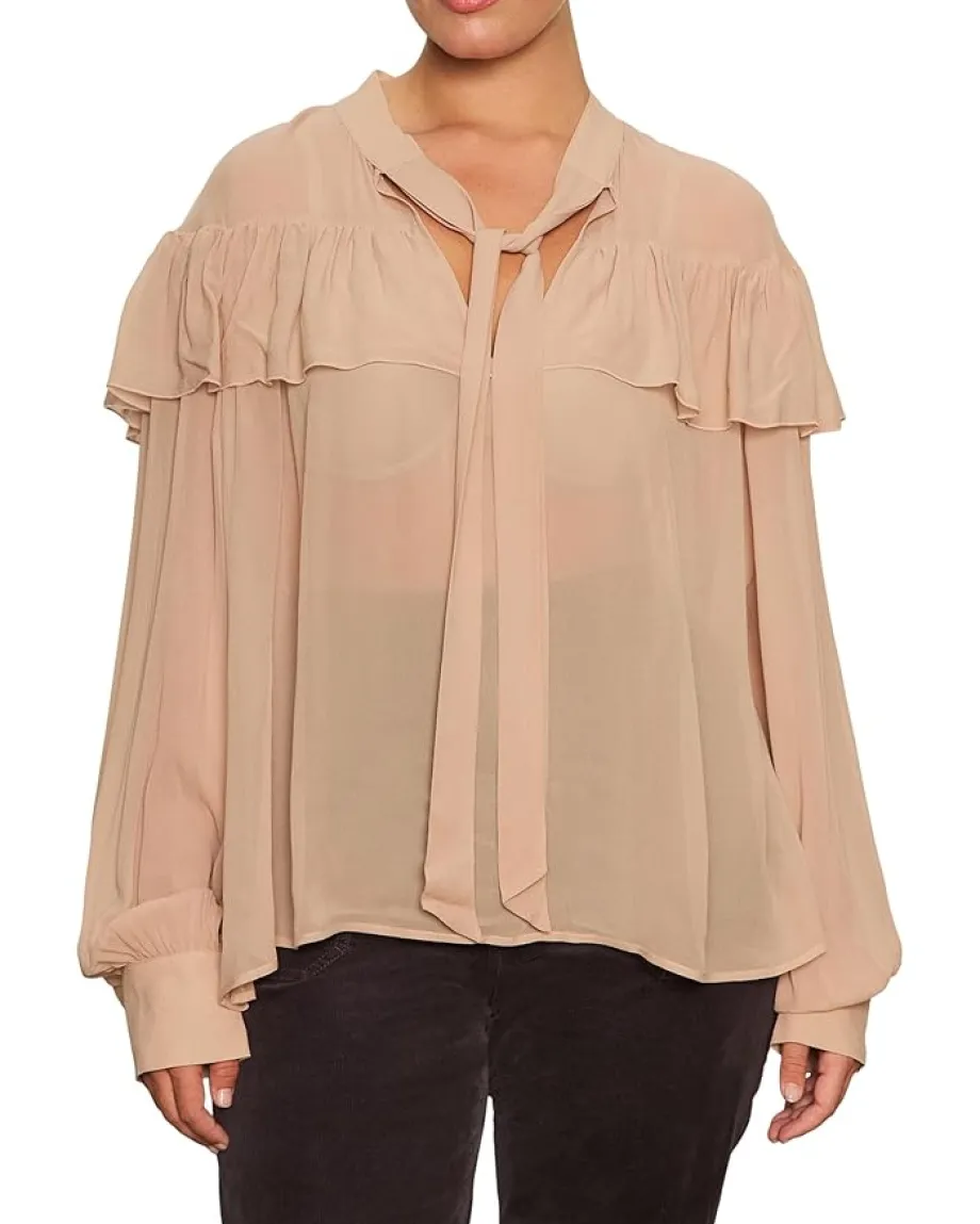 Women Sanctuary Fade Into You Ruffle Blouse