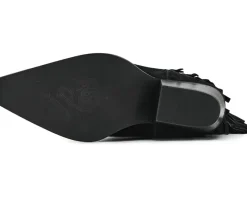 Free People Faith Fringe Western Boots Faded Black Suede New