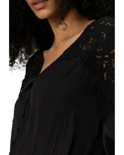 Sanctuary Falling Forward Blouse Black Clearance
