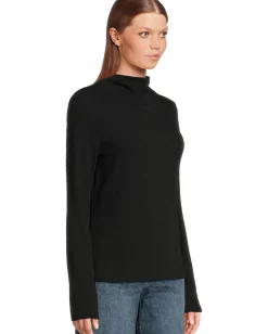 Michael Stars Farrah Mock Neck Top Black Best