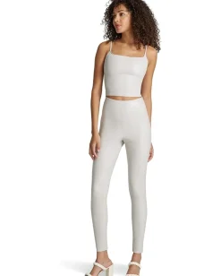 Women Commando Faux Leather Cami Crop Top FLT214