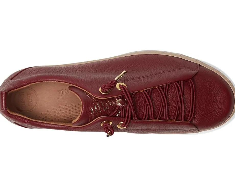 Paul Green Faye Sneakers Wine Leather New