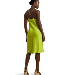 Women Lauren Ralph Lauren Featherweight Charmeuse Slip Dress