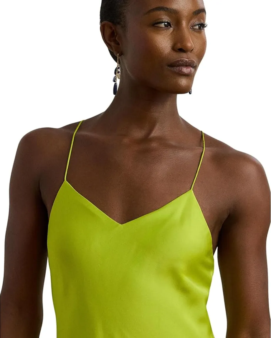 Women Lauren Ralph Lauren Featherweight Charmeuse Slip Dress